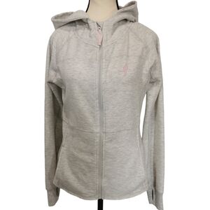 Earth Yoga 'Susan G Komen' Breast Cancer Hoodie Light Grey Sz M Open To Offers